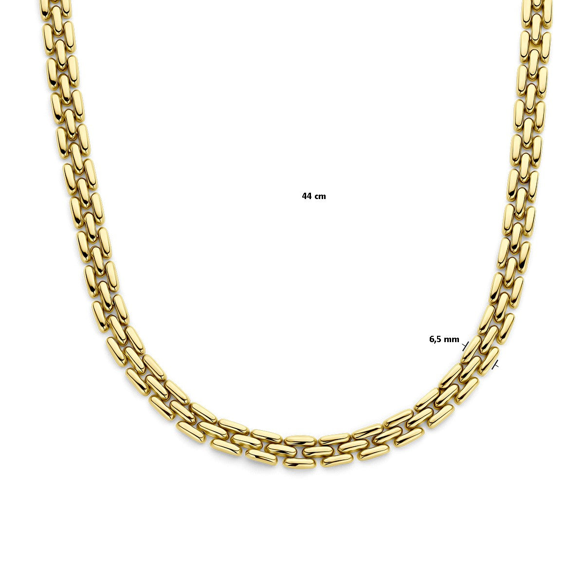 Fantasy Collection Collier panter 6,5 mm 44 cm 14K geelgoud