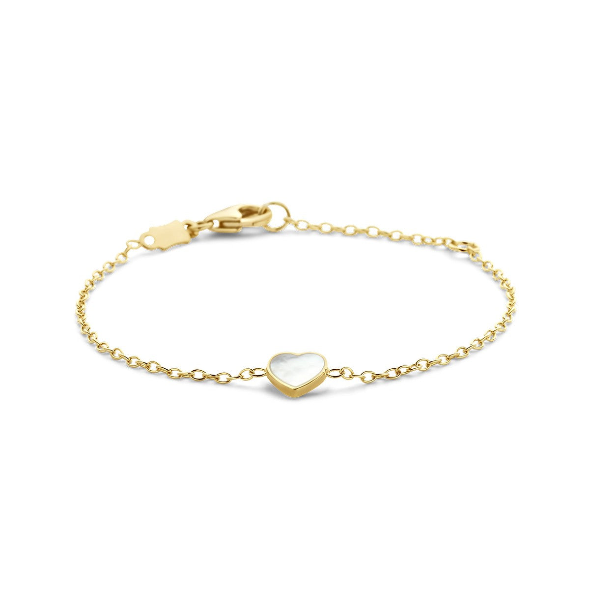 Fantasy Collection Armband hart parelmoer 14K geelgoud