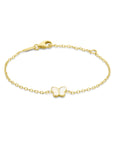 14K Geelgoud Armband Vlinder Parelmoer 4028905 - PansiteNederland.nl