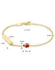 14K Geelgoud Graveerarmband Lieveheersbeestje Plaat 3,5 Mm 11 - 13 Cm 4028923 - PansiteNederland.nl
