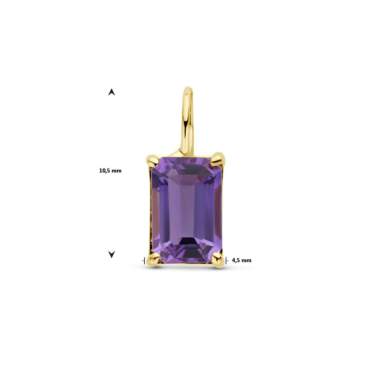 Fantasy Collection Hanger amethist 14K geelgoud