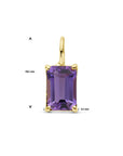 14K geelgoud hanger amethist 4028961 - PansiteNederland.nl