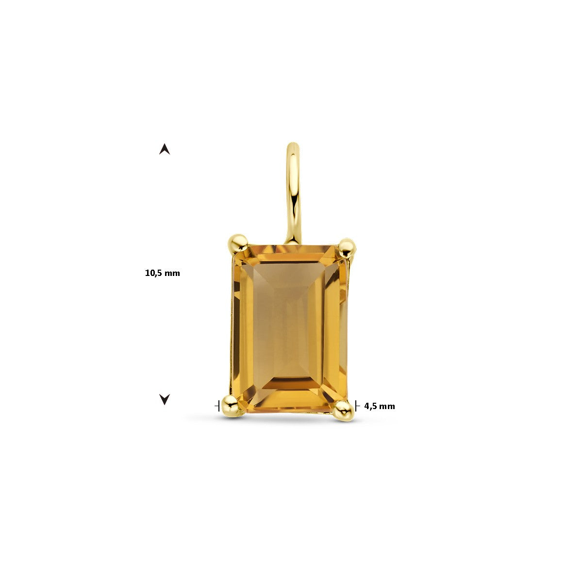 Fantasy Collection Hanger citrien 14K geelgoud