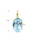 14K geelgoud hanger blauw topaas 4028963 - PansiteNederland.nl