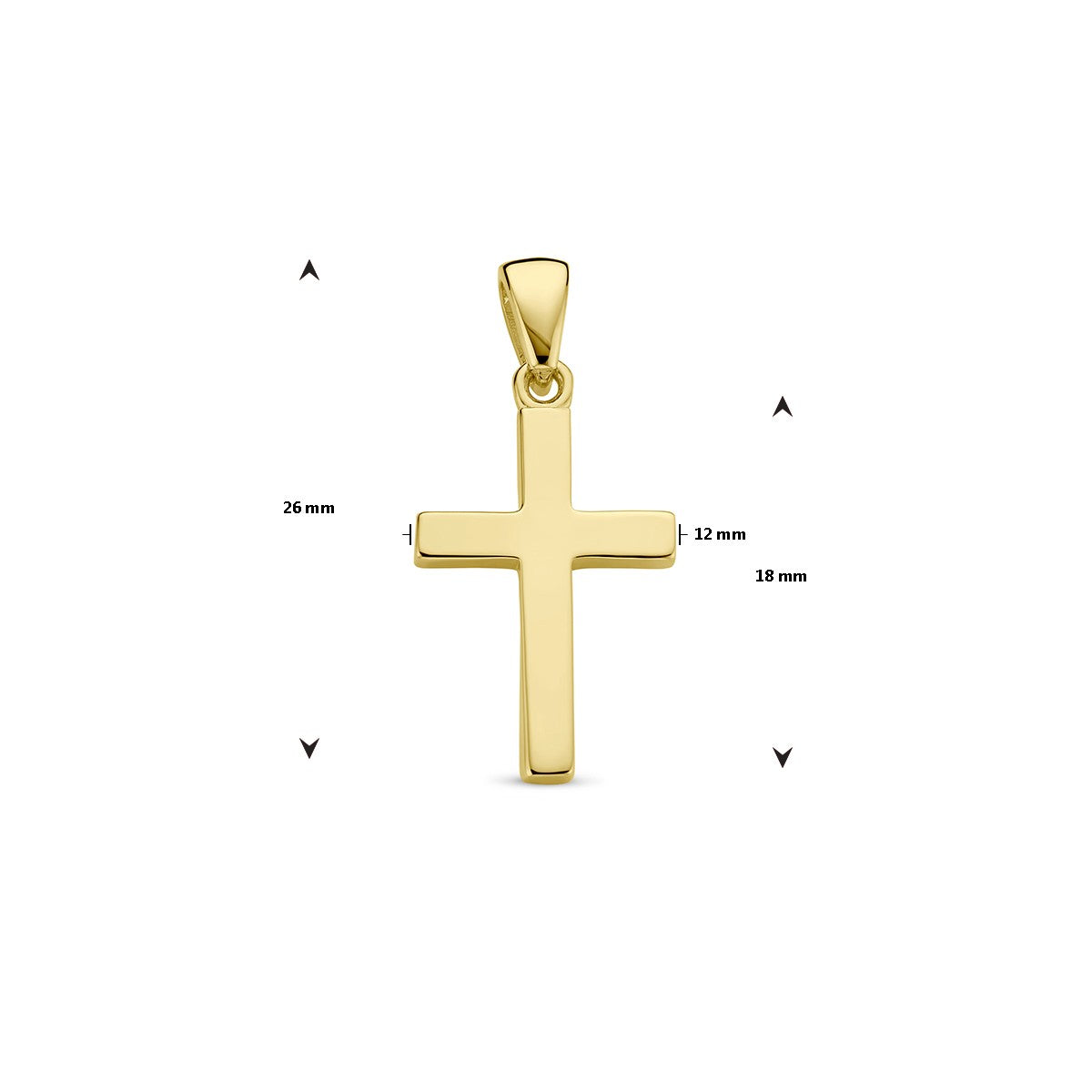 Fantasy Collection Hanger kruis 14K geelgoud