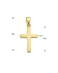 14K geelgoud hanger kruis 4029015 - PansiteNederland.nl