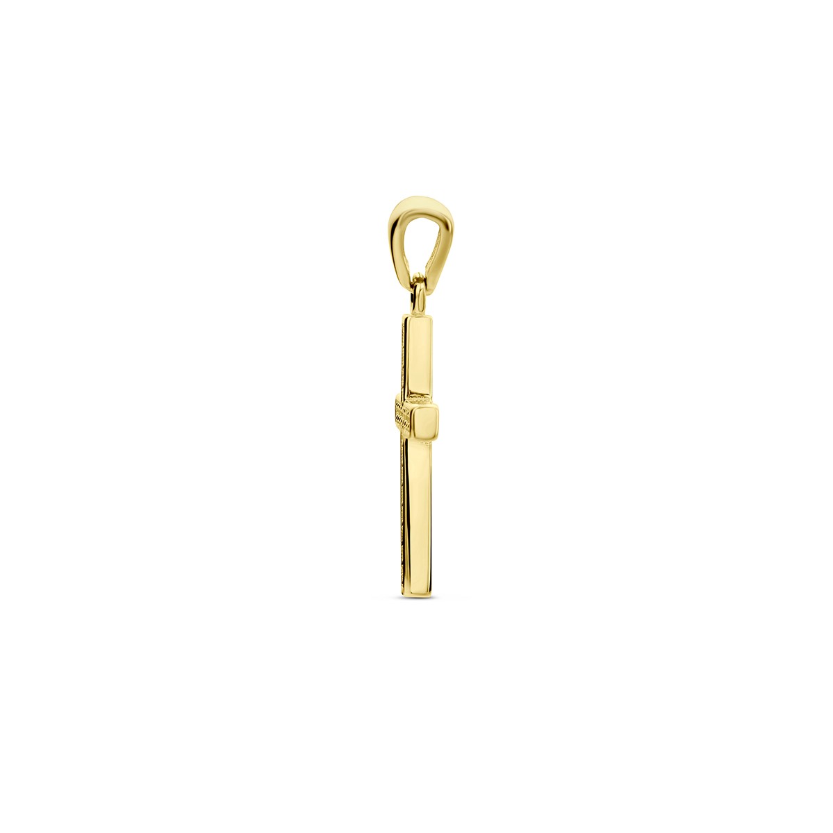 Fantasy Collection Hanger kruis zirkonia 14K geelgoud