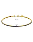 14K Geelgoud Tennisarmband Zwart Spinel 1,5 Mm 16,5 - 18 Cm 4029071 - PansiteNederland.nl