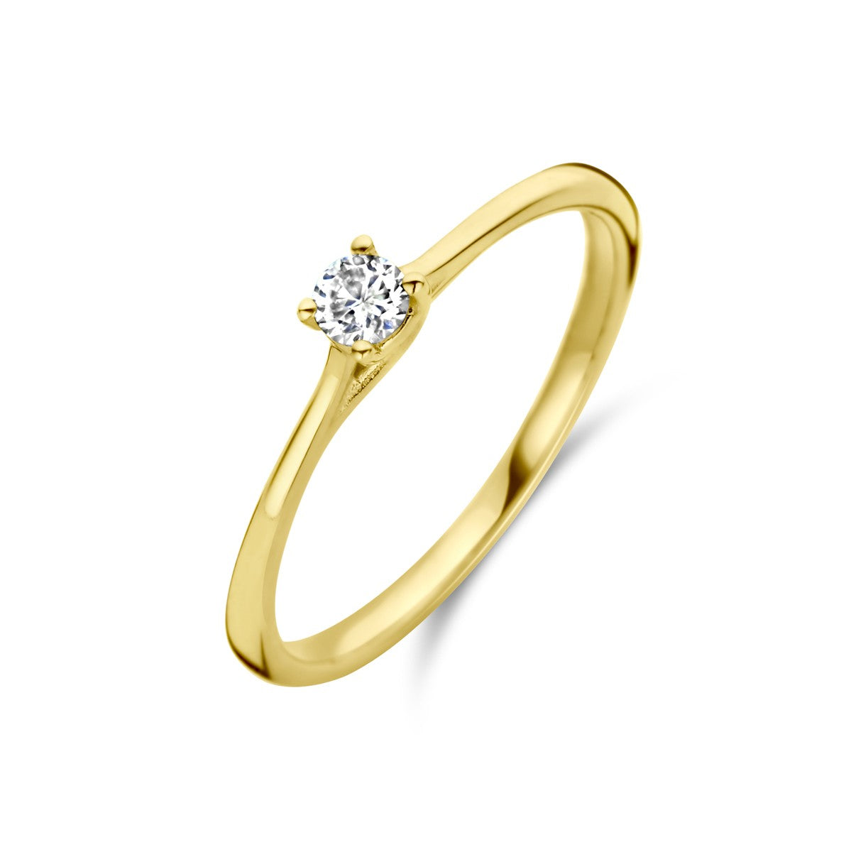 Fantasy Collection Aanzoeksring diamant 0.10ct h si 14K geelgoud