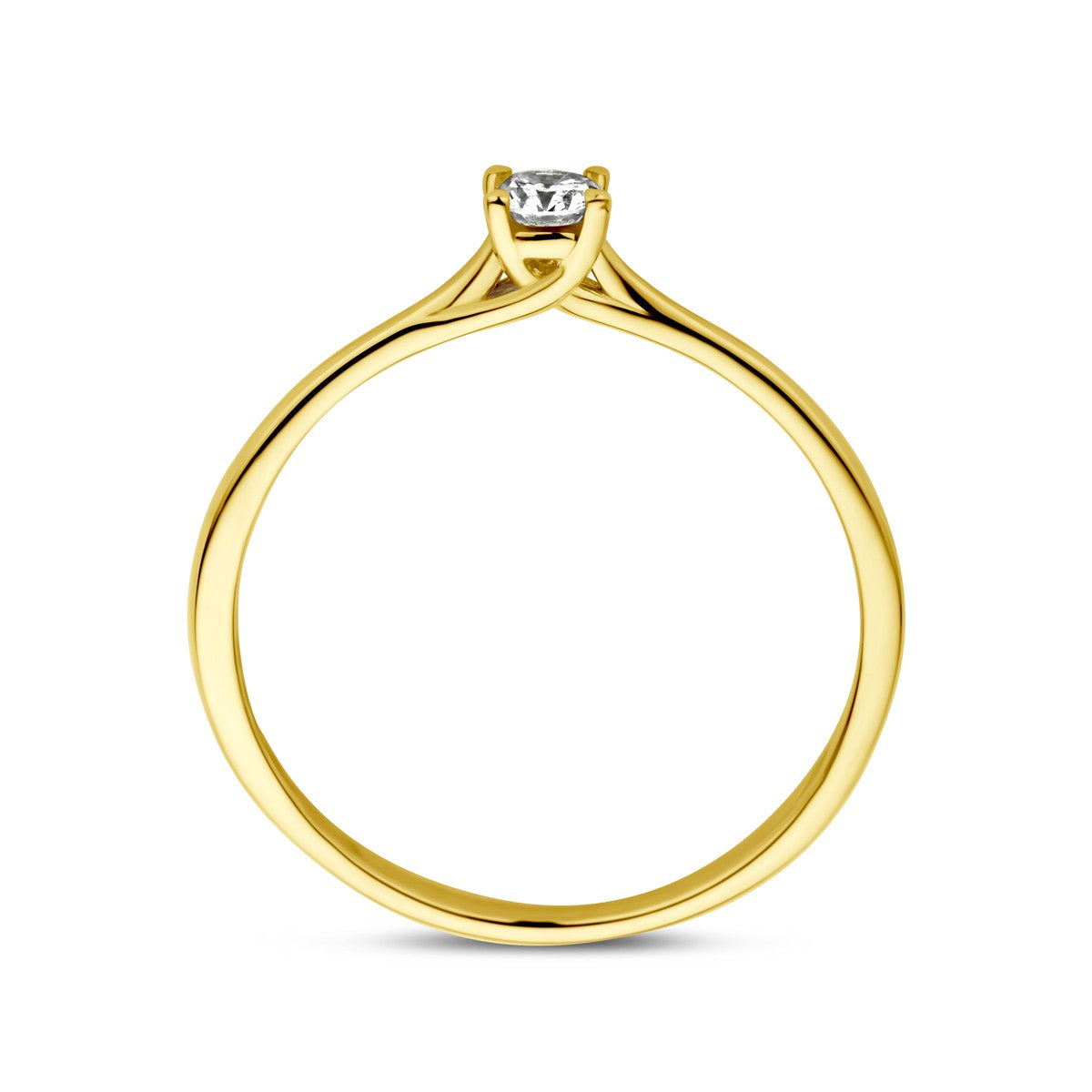 Fantasy Collection Aanzoeksring diamant 0.10ct h si 14K geelgoud