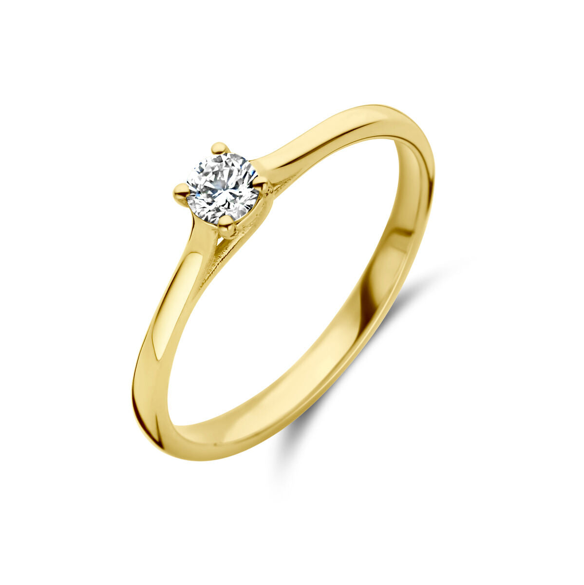 Fantasy Collection Aanzoeksring diamant 0.15ct h si 14K geelgoud