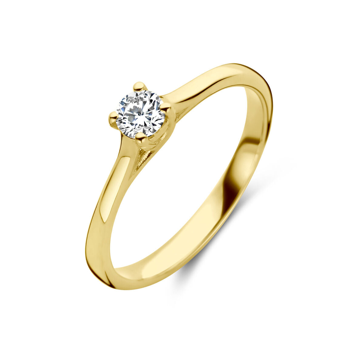 Fantasy Collection Aanzoeksring diamant 0.20ct h si 14K geelgoud