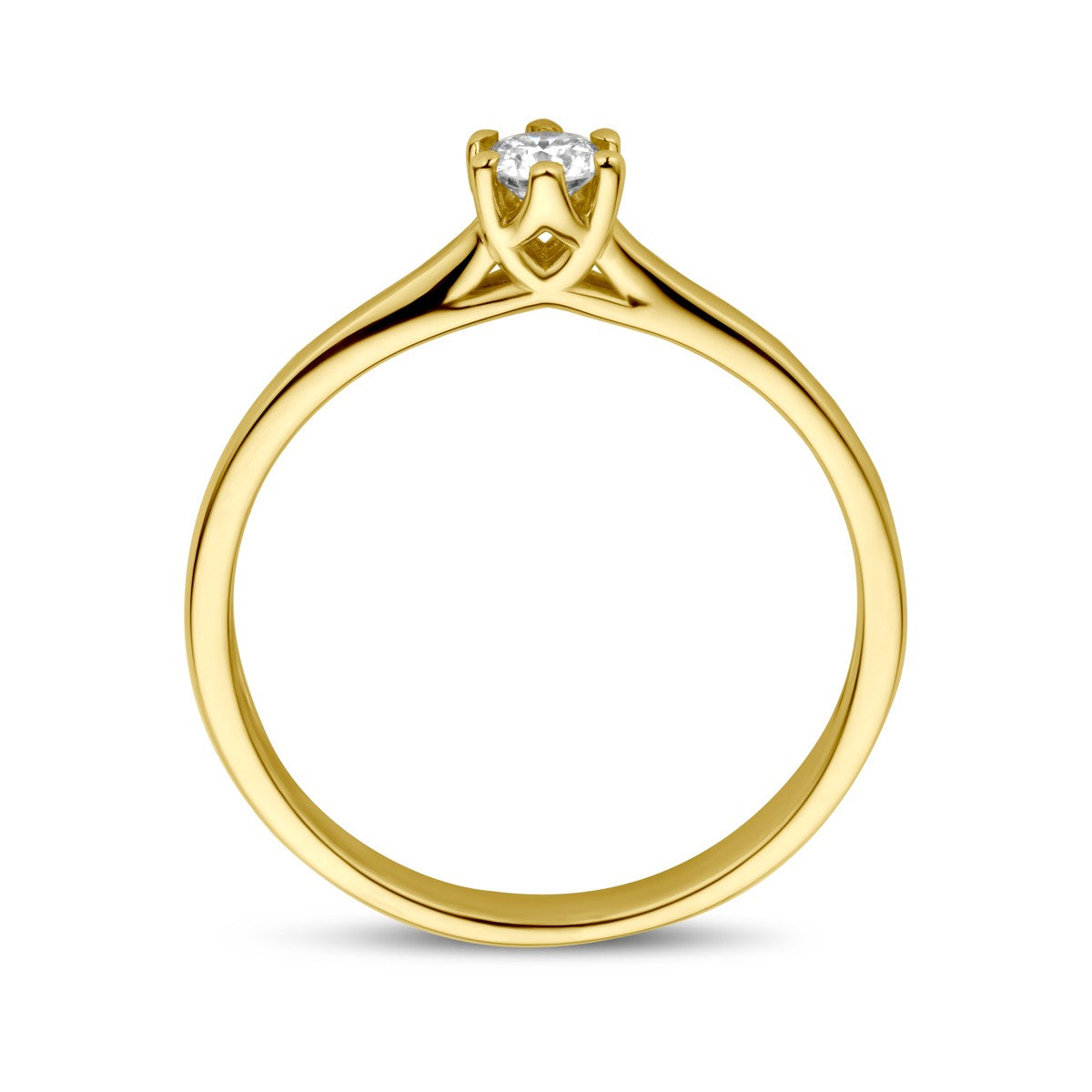 Fantasy Collection Aanzoeksring diamant 0.15ct h si 14K geelgoud