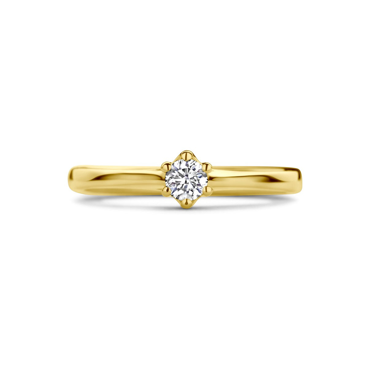 Fantasy Collection Aanzoeksring diamant 0.15ct h si 14K geelgoud