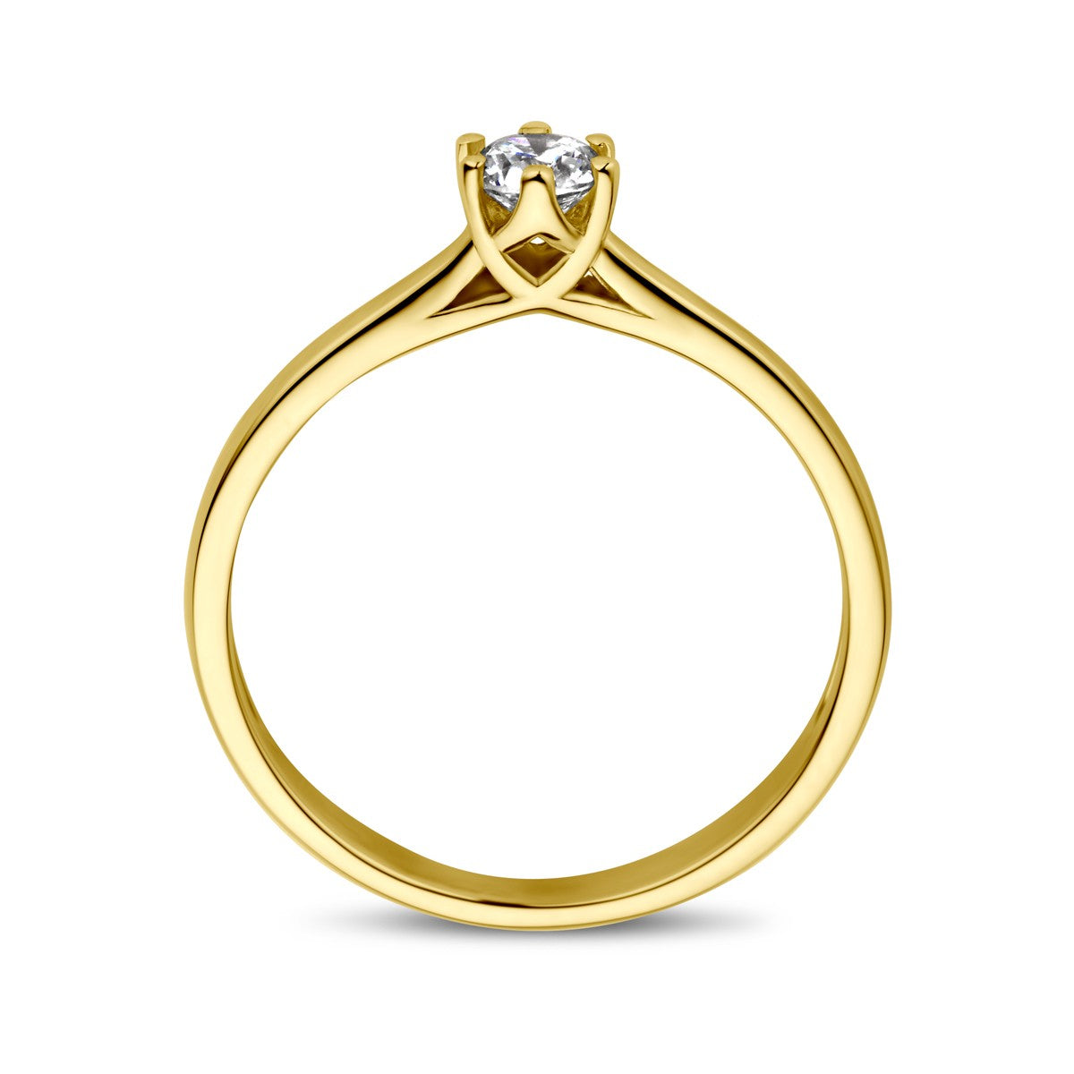 Fantasy Collection Aanzoeksring diamant 0.20ct h si 14K geelgoud