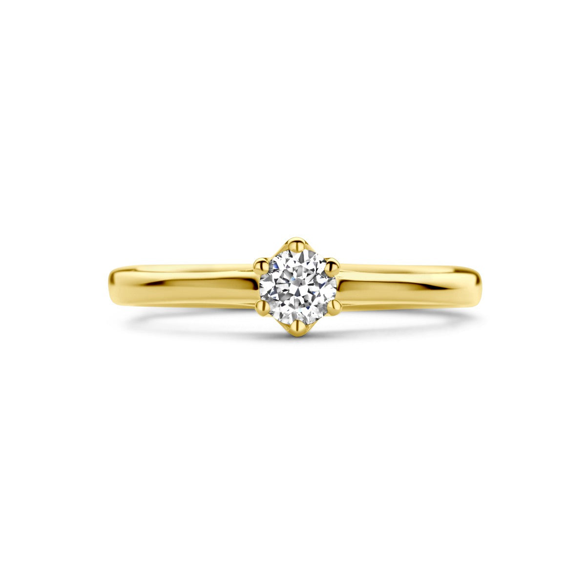 Fantasy Collection Aanzoeksring diamant 0.20ct h si 14K geelgoud