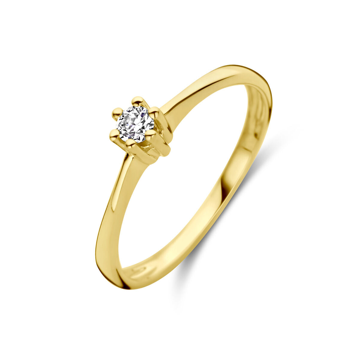 Fantasy Collection Aanzoeksring diamant 0.10ct h si 14K geelgoud