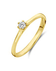 14K Geelgoud Aanzoeksring Diamant 0.10Ct H Si 4029151 - PansiteNederland.nl