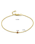 14K Geelgoud Armband Robijn 16 - 18 Cm 4029156 - PansiteNederland.nl