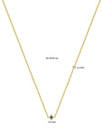 14K geelgoud collier saffier 41 - 43 - 45 cm 4029158 - PansiteNederland.nl