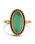 14K Geelgoud Vintage Ring Groen Agaat 4029262 - PansiteNederland.nl