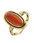 14K Geelgoud Vintage Ring Carneool 4029270 - PansiteNederland.nl