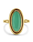 14K Geelgoud Vintage Ring Groen Agaat 4029274 - PansiteNederland.nl