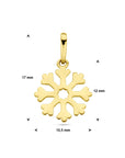 14K geelgoud hanger sneeuwvlok 4029315 - PansiteNederland.nl