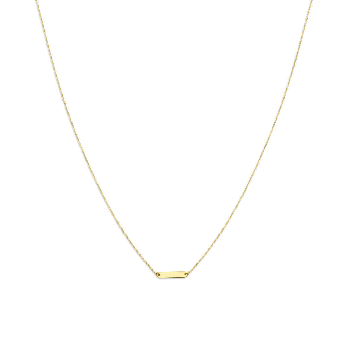 Fantasy Collection Graveercollier plaat 16 mm 41 + 4 cm 14K geelgoud