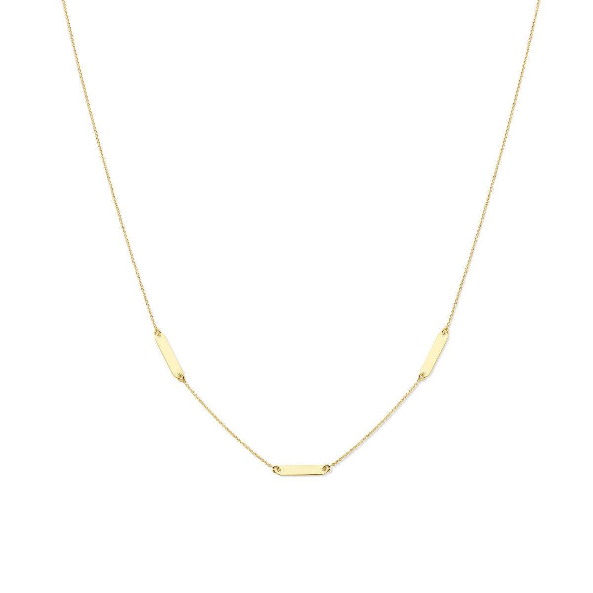 Fantasy Collection Graveercollier plaatjes 16 mm 41 + 4 cm 14K geelgoud