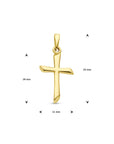 14K geelgoud hanger kruis 4029488 - PansiteNederland.nl