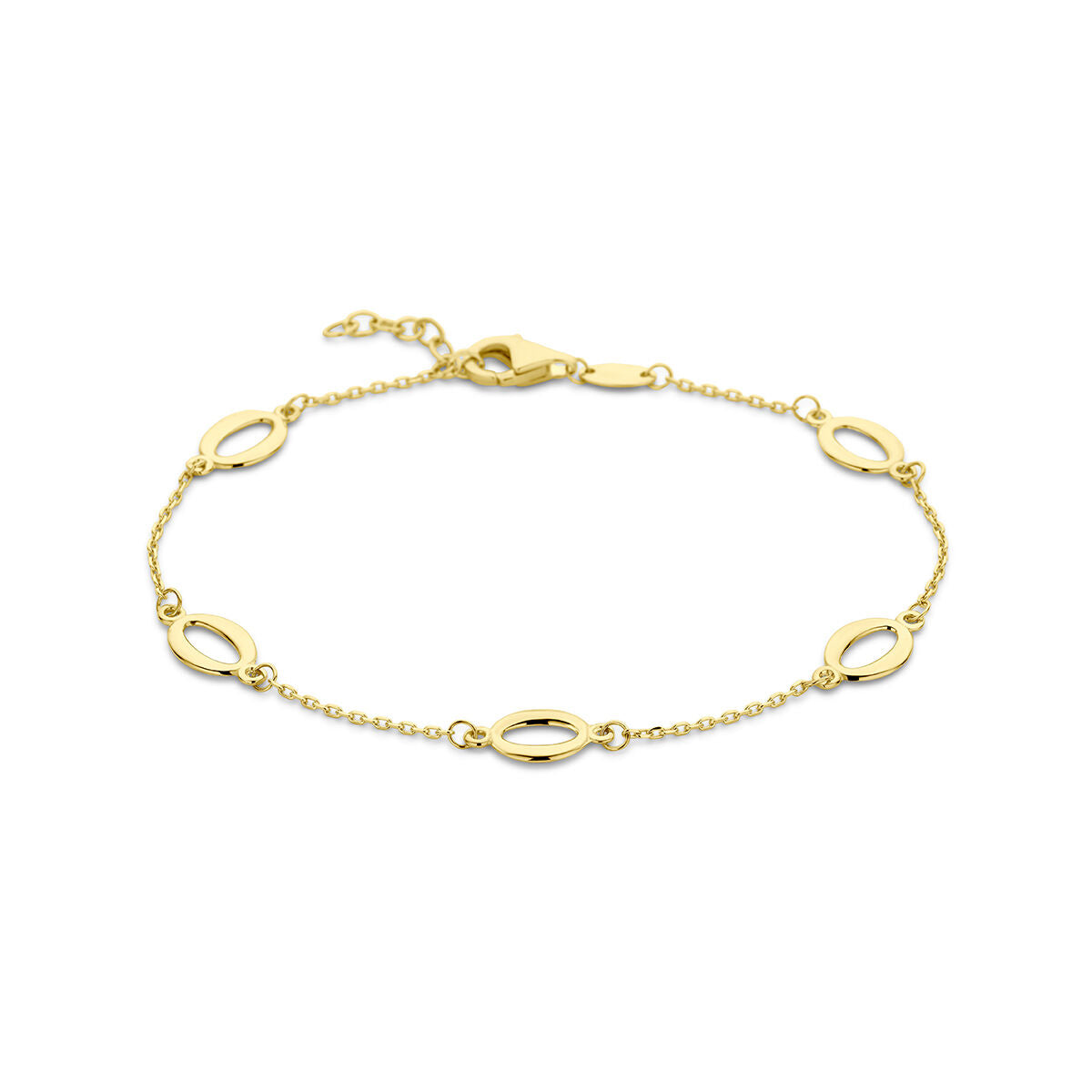 Fantasy Collection Armband ovaal 17 + 2 cm 14K geelgoud
