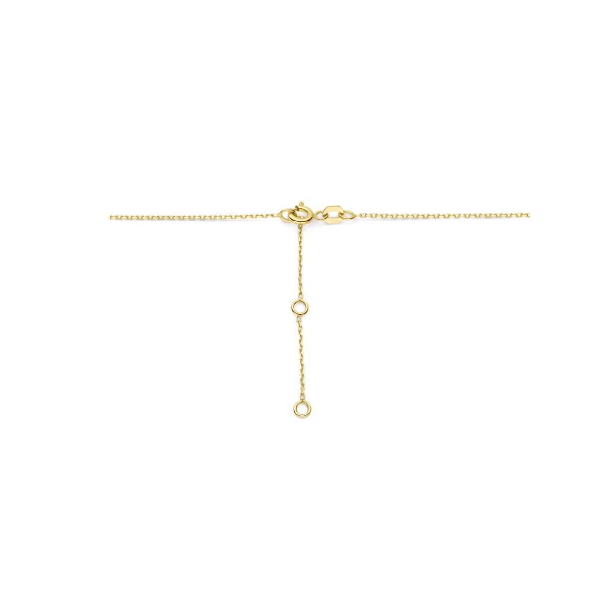 Collier hart en zirkonia 1,0 mm 40 - 42 - 44 cm 14K geelgoud