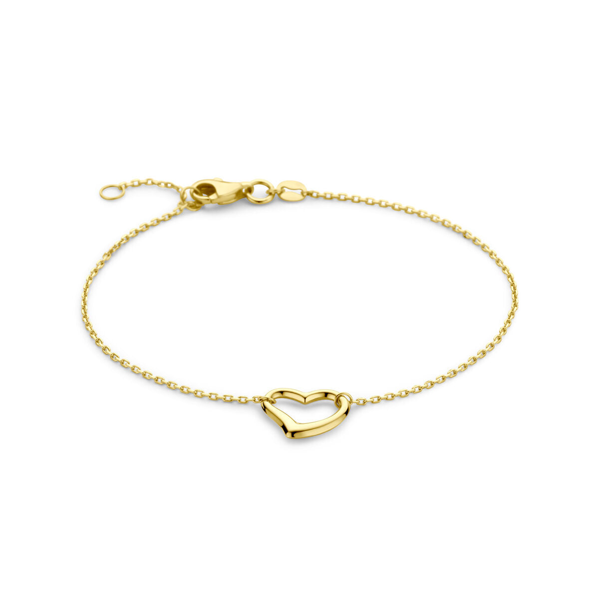 Fantasy Collection Armband hart 17 - 19 cm 14K geelgoud