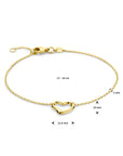 14K Geelgoud Armband Hart 17 - 19 Cm 4029633 - PansiteNederland.nl