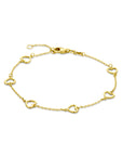 14K Geelgoud Armband Hartjes 17 - 19 Cm 4029636 - PansiteNederland.nl