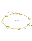 14K Geelgoud Armband Hartjes 17 - 19 Cm 4029636 - PansiteNederland.nl