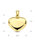 14K geelgoud hanger hart 4029657 - PansiteNederland.nl