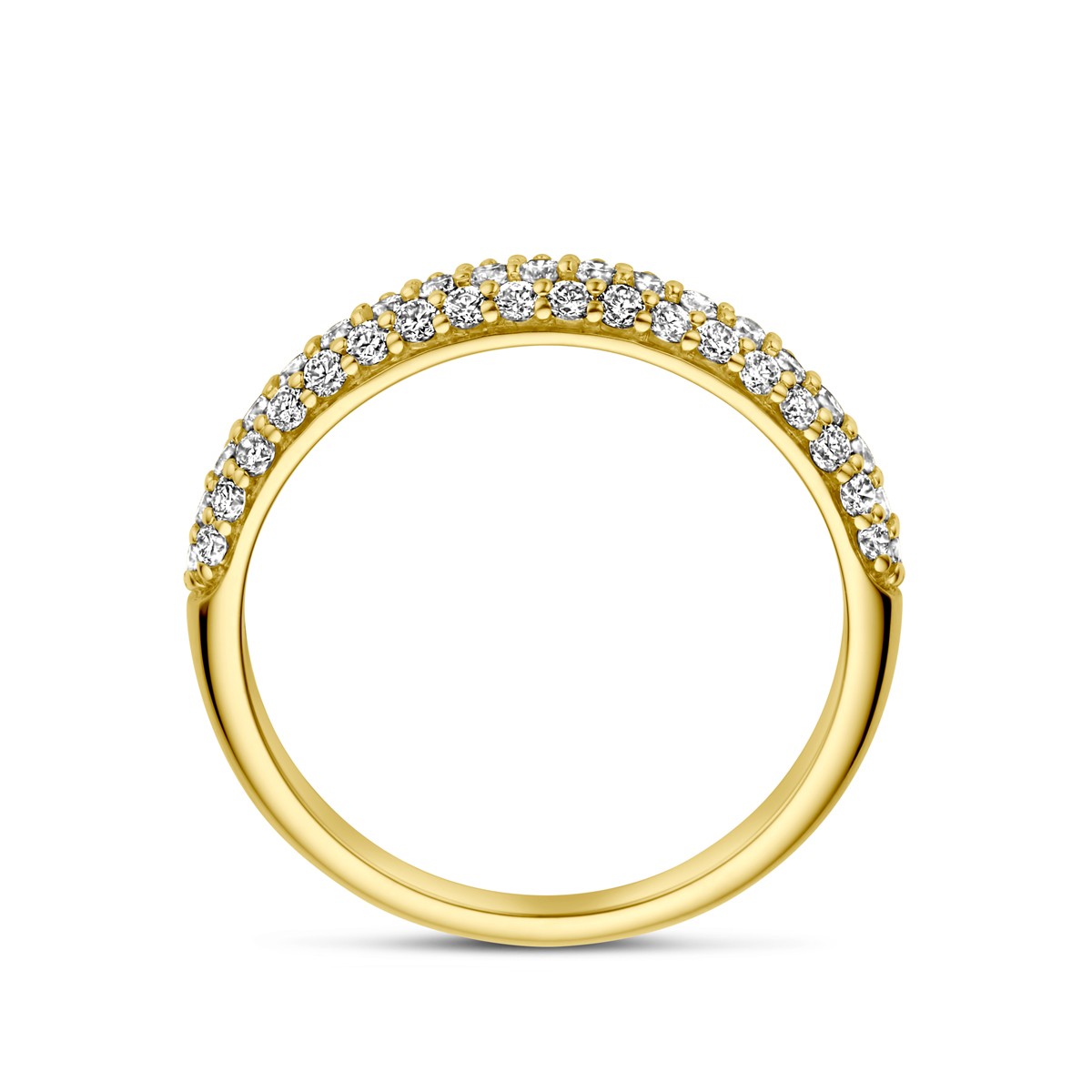 Ring diamant 0.64ct h si 14K geelgoud
