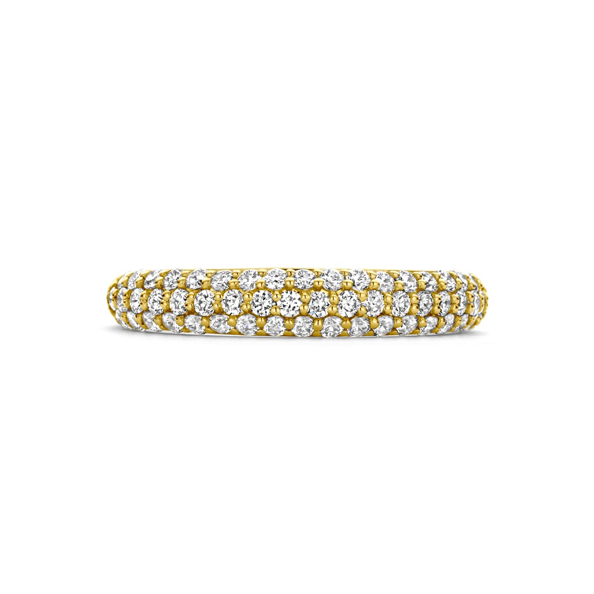 Ring diamant 0.64ct h si 14K geelgoud