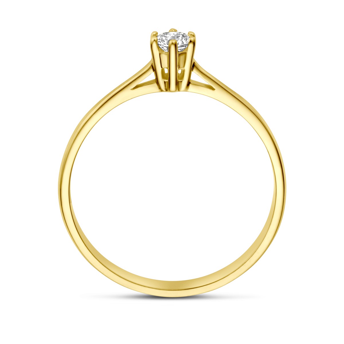 Ring zirkonia 14K geelgoud 4 mm – 4029782