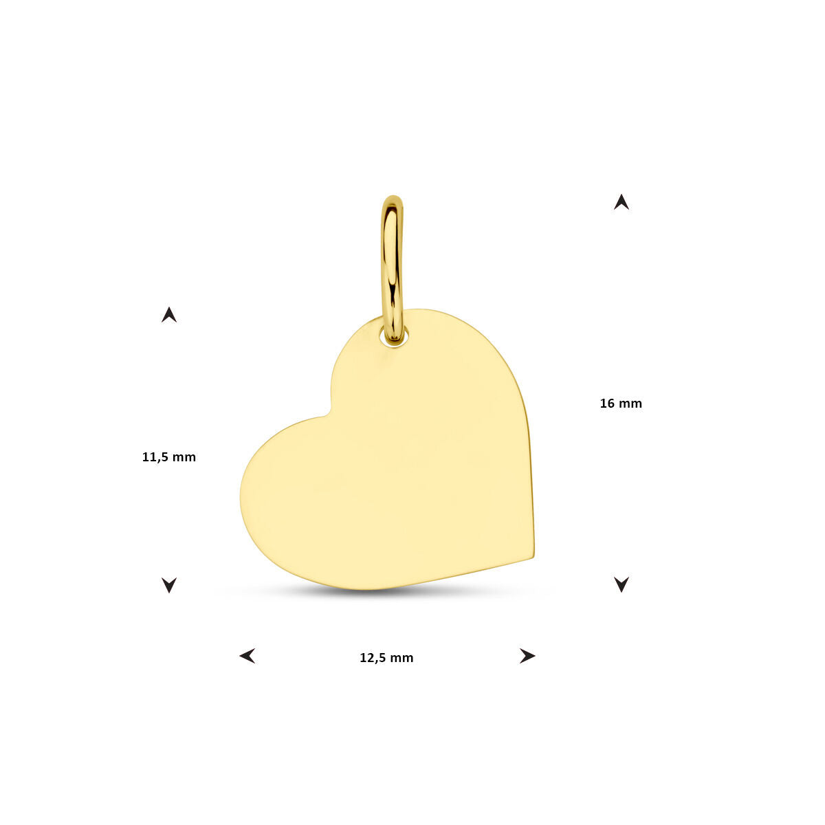 Fantasy Collection Graveerhanger hart 14K geelgoud