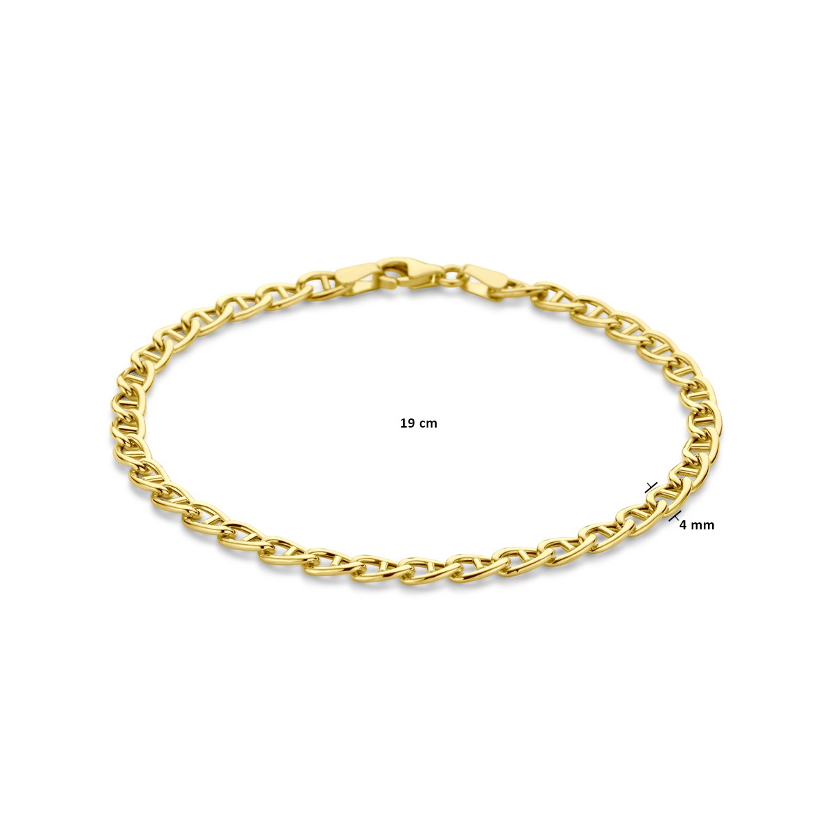 Armband 4,0 mm 19 cm 14K geelgoud