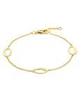 14K Geelgoud Armband Ovaaltjes armband ovaaltjes 16,5 – 17,5 – 18,5 cm 4030143 - PansiteNederland.nl
