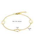 14K Geelgoud Armband Ovaaltjes armband ovaaltjes 16,5 – 17,5 – 18,5 cm 4030143 - PansiteNederland.nl