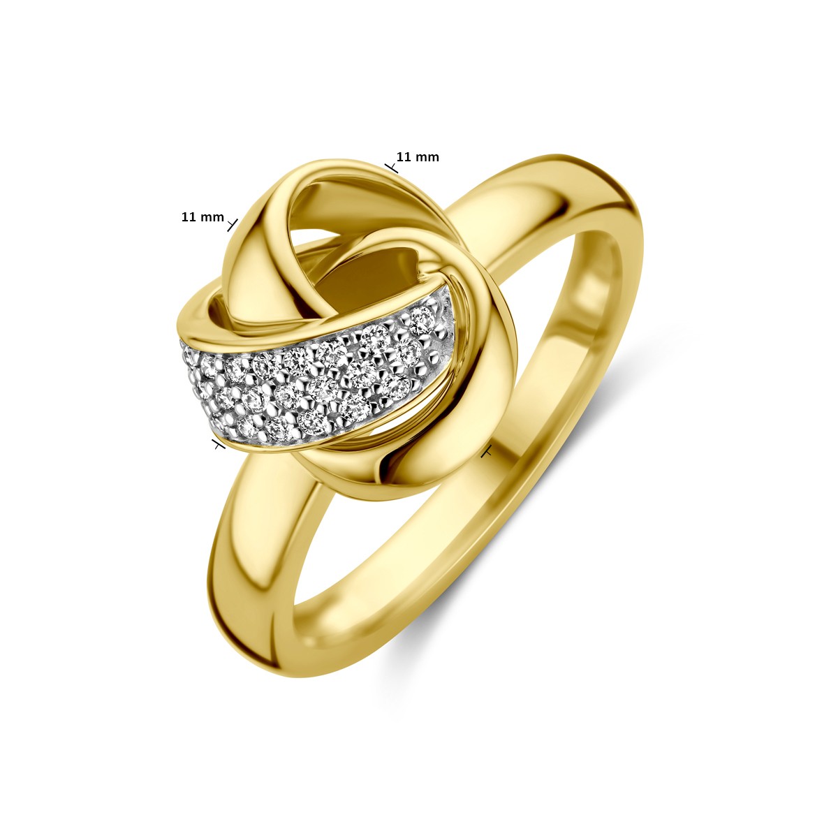 14K Geelgouden Diamanten Ring voor Dames