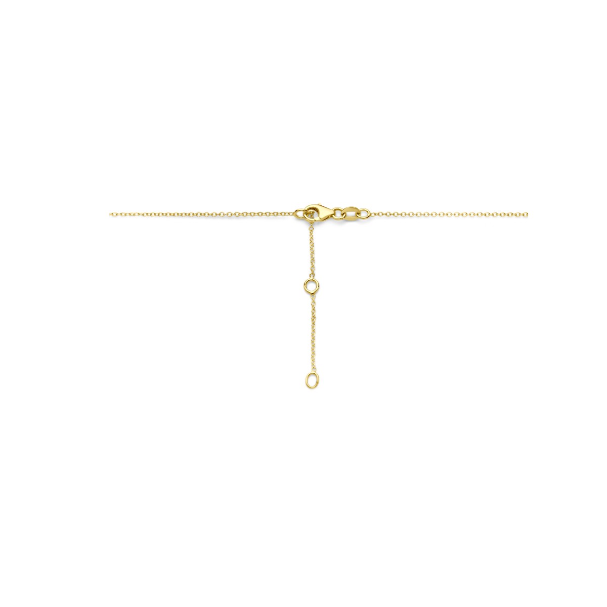 Collier hart zirkonia 41 - 43 - 45 cm 14K geelgoud