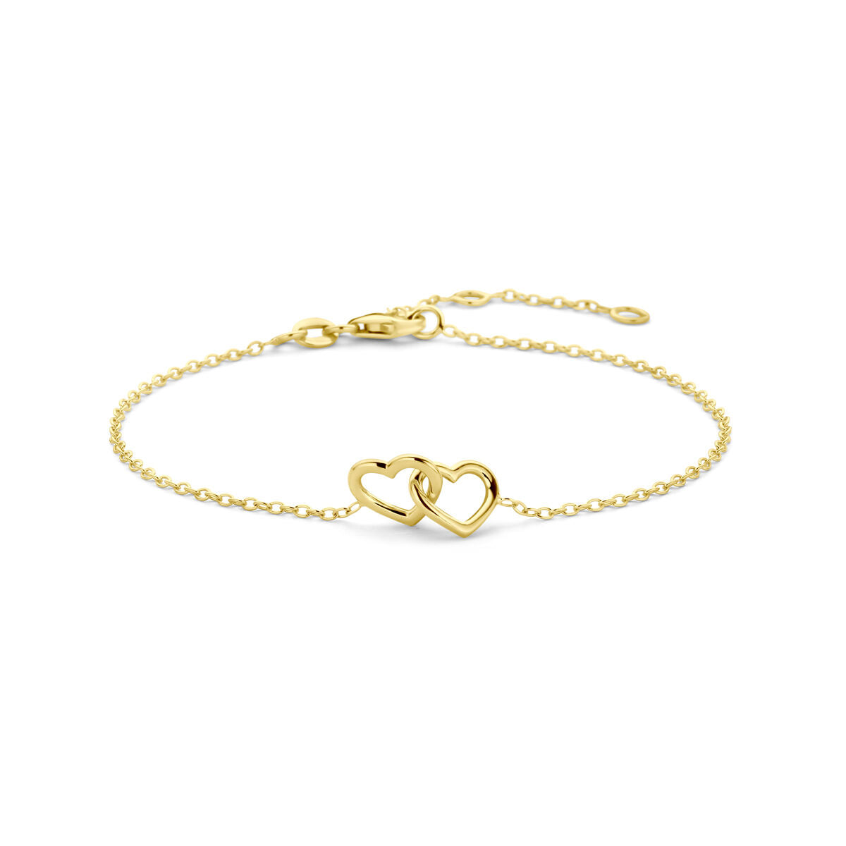 Fantasy Collection Armband hartjes 16 - 17,5 - 19 cm 14K geelgoud