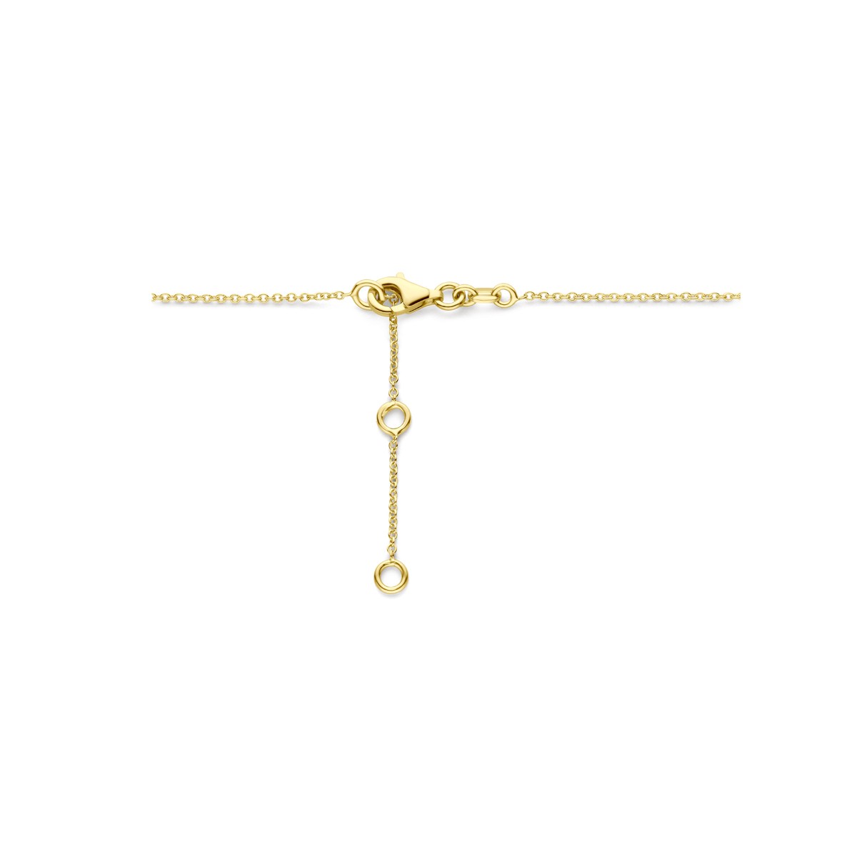 Collier london blue topaas en sky blue topaas 41 - 43 - 45 cm 14K geelgoud