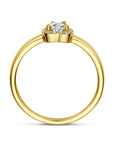 14K Geelgoud Ring Hart Met Zirkonia Halo 4030543 - PansiteNederland.nl